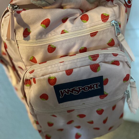 JanSport Big Student 17.5"-Backpack in Strawberry Shower Pink - Picture 8 of 16